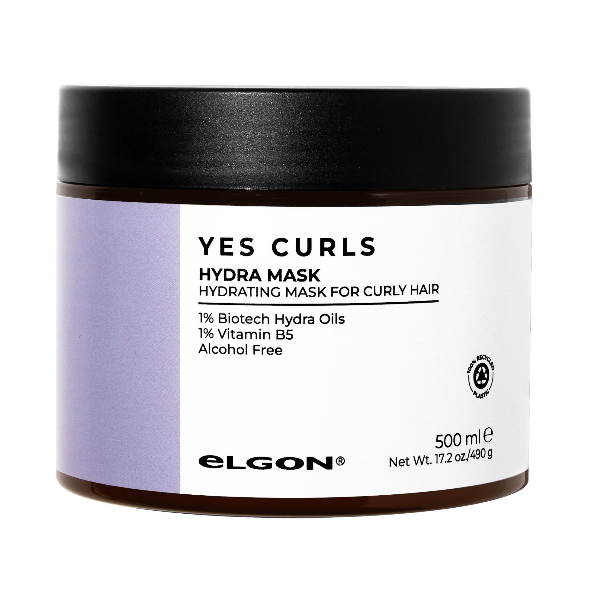 ELGON, Увлажняющая маска для кудрявых волос Hydra Mask Yes Curls, 500 мл.