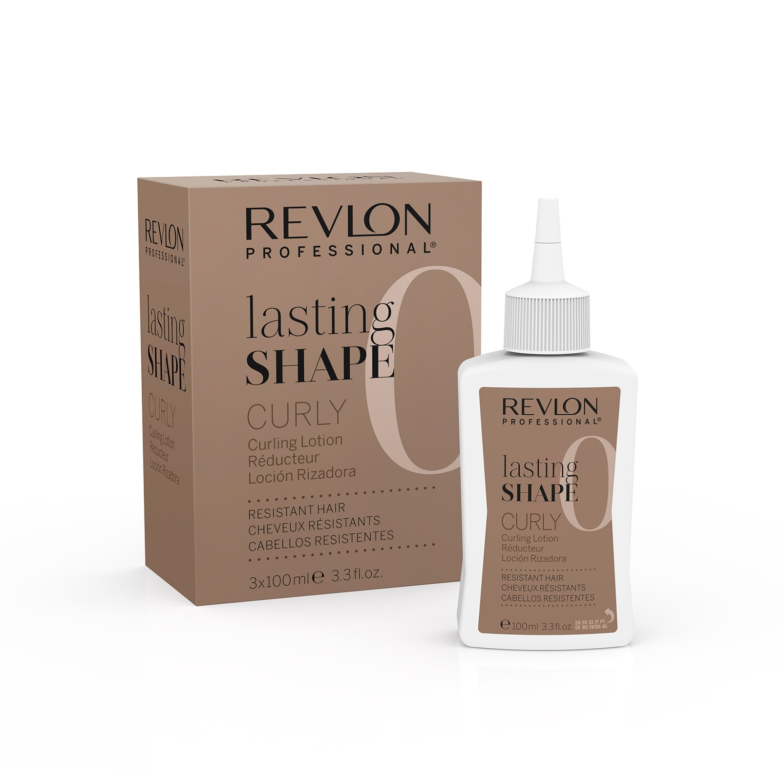 REVLON, Лосьон "0" для химической завивки трудноподдающихся волос Lasting Shape Curly, 3 шт*100 мл.