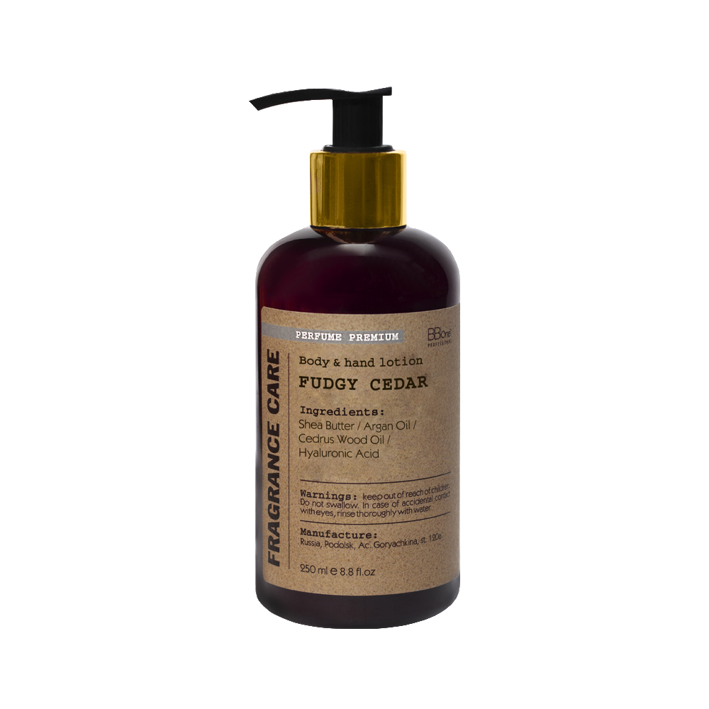 BB ONE, Парфюмированный лосьон для кожи Body & Hand Lotion Fudgy Cedar Fragrance Care, 250 мл.