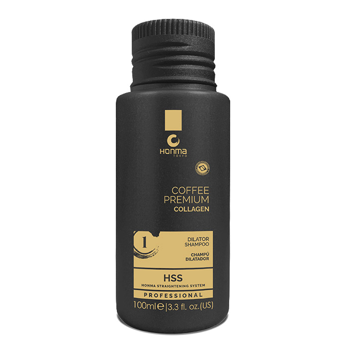 HONMA TOKYO, Подготавливающий шампунь Coffee Premium Collagen Dilator Shampoo 1 Шаг, 100 мл.