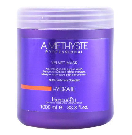 FARMAVITA, Маска бархатистая для сухих и поврежденных волос Amethyste Hydrate Velvet Mask, 1000 мл.