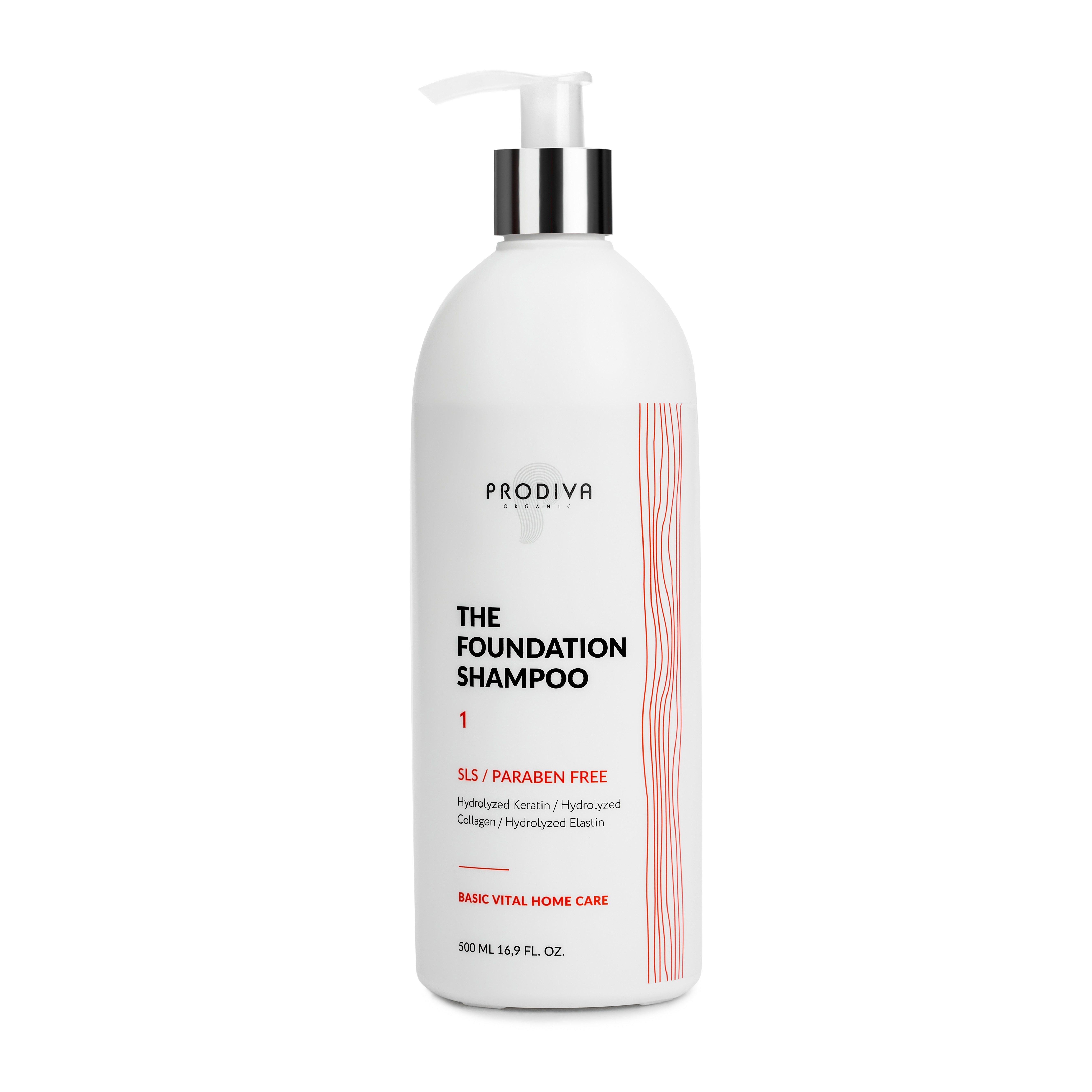 PRODIVA, Базовый бессульфатный шампунь для домашнего ухода The Foundation Shampoo, 500 мл.