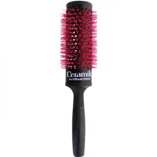 TEK, Щетка для волос с розовой щетиной Ceramik Antibacteric Oxy, 42 мм.