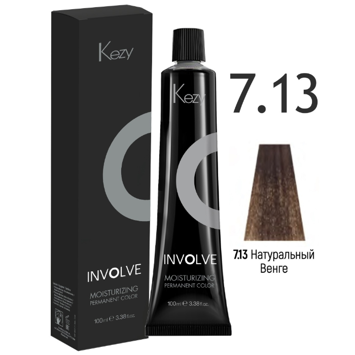 KEZY, Стойкая крем-краска для волос Involve color 7.13, 100 мл.