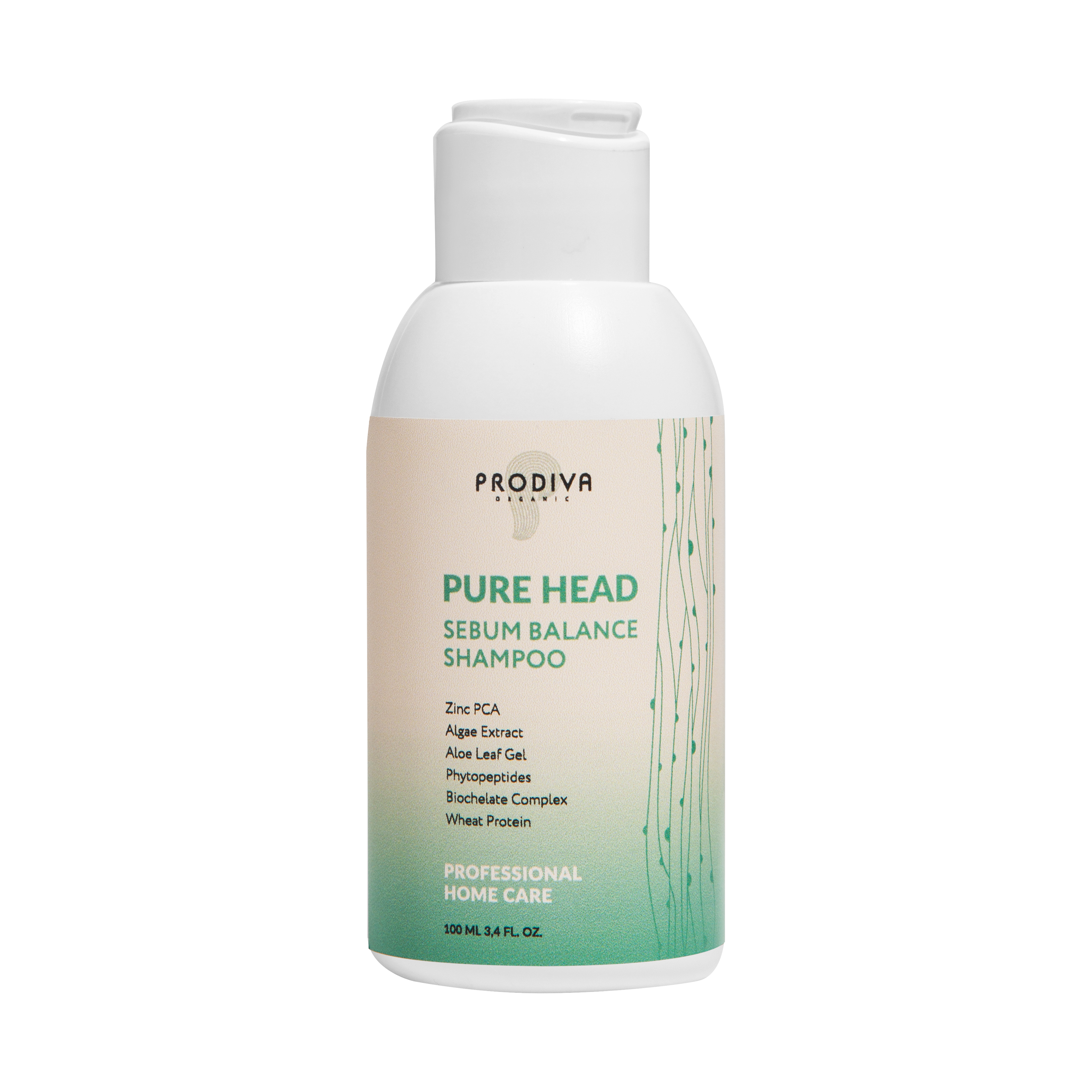PRODIVA, Шампунь для жирной кожи головы Pure Head Sebum Balance Shampoo, 100 мл.