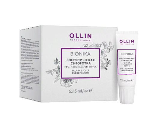 OLLIN, Энергетическая сыворотка против выпадения волос Ollin BioNika, 6х15 мл.