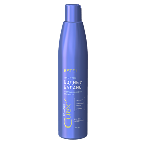 ESTEL, Шампунь "Водный баланс" для всех типов волос Curex Aqua Balance, 300 мл.