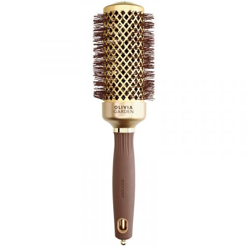 OLIVIA GARDEN, Термобрашинг для волос Expert Blowout Shine Wavy Bristles Gold & Brown 45 мм.