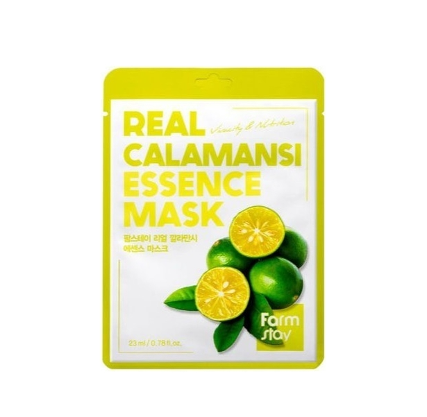 Тканевая маска для лица с экстрактом каламанси Real Calamansi Essence Mask, 1 шт.