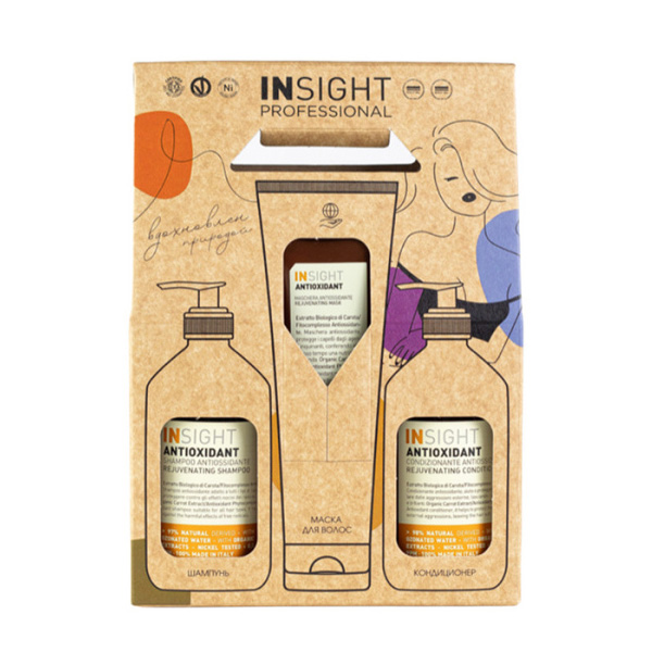 INSIGHT, Набор для волос Antioxidant, 400/400/250 мл.