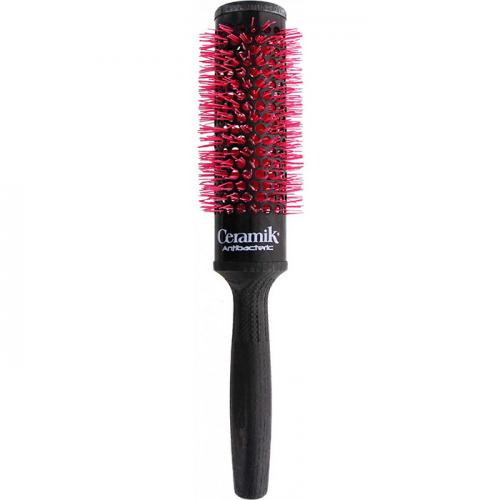 TEK, Щетка для волос с розовой щетиной Ceramik Antibacteric Oxy, 36 мм.