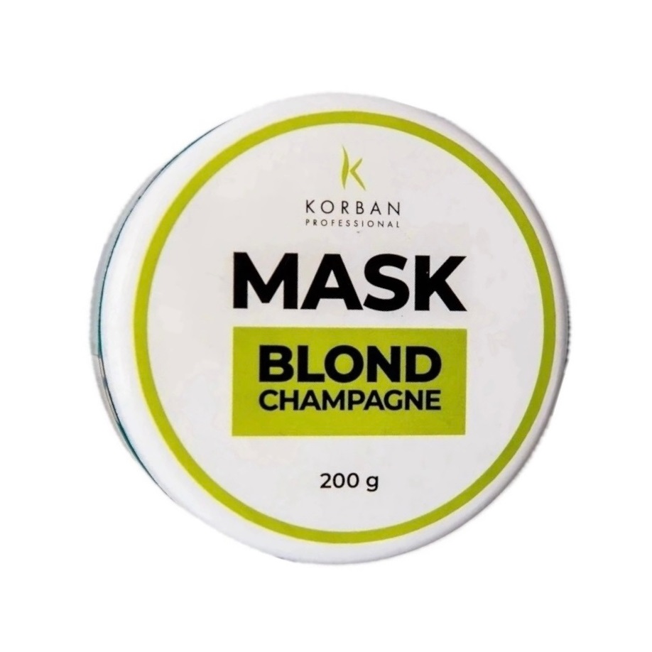 KORBAN, Тонирующая маска с холодным зеленым пигментом Mask Blond Champagne, 200 гр.