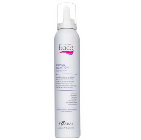 KAARAL, Несмываемый мусс-кондиционер Blonde Elevation Silver Mousse, 200 мл.