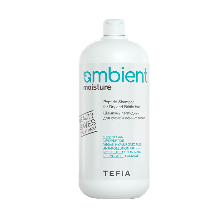 TEFIA, Шампунь пептидный для сухих и ломких волос Ambient Moisture, 950 мл.