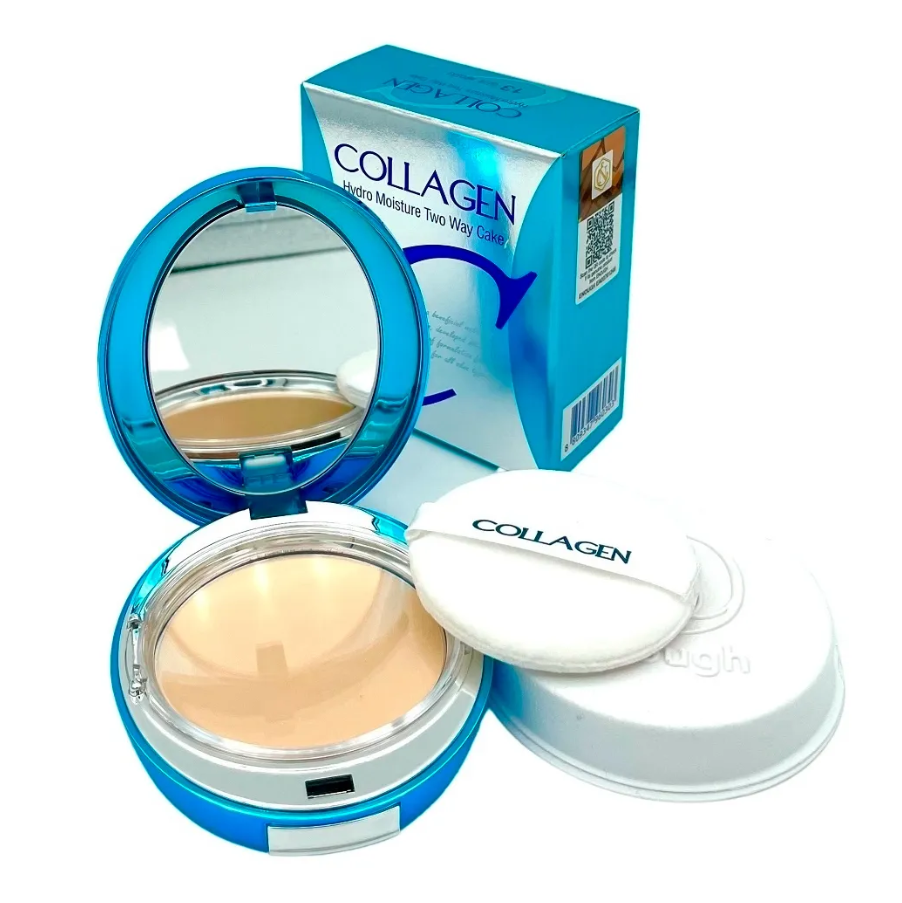 ENOUGH, Пудра увлажняющая с коллагеном Collagen Hydro Moisture Two Way Cake 23, 13+13 гр.