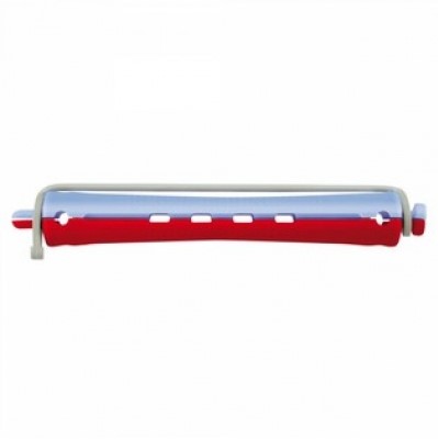 COMAIR, Бигуди для холодной завивки с круглой резинкой 70 мм, D 11 мм, красно-голубые, 12 шт.