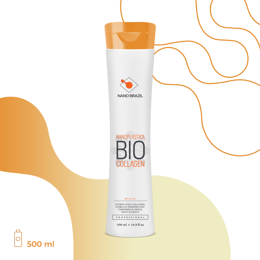 NANO BRAZIL, Состав для волос NANOPLASTICA BIO Collagen, 500 мл.