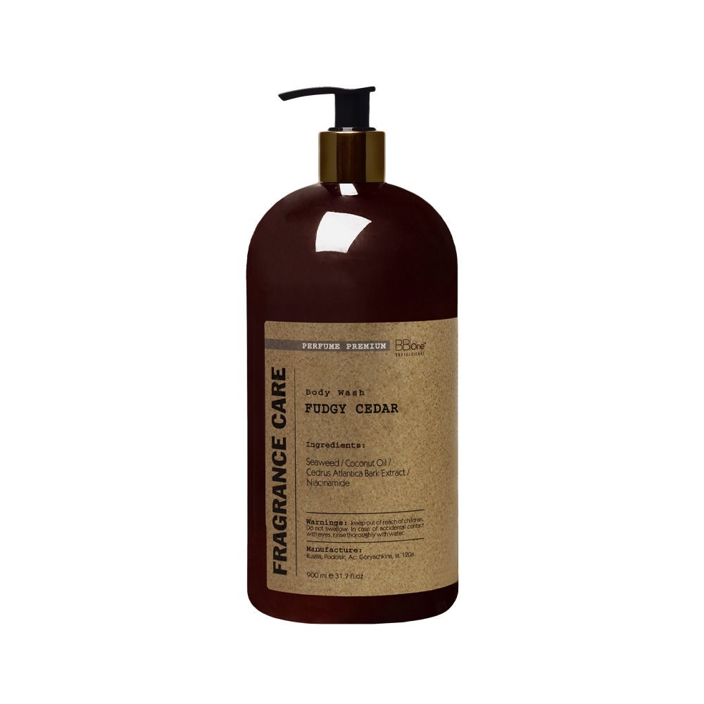 BB ONE, Парфюмированный гель для душа Body Wash Fudgy Cedar Fragrance Care, 900 мл.