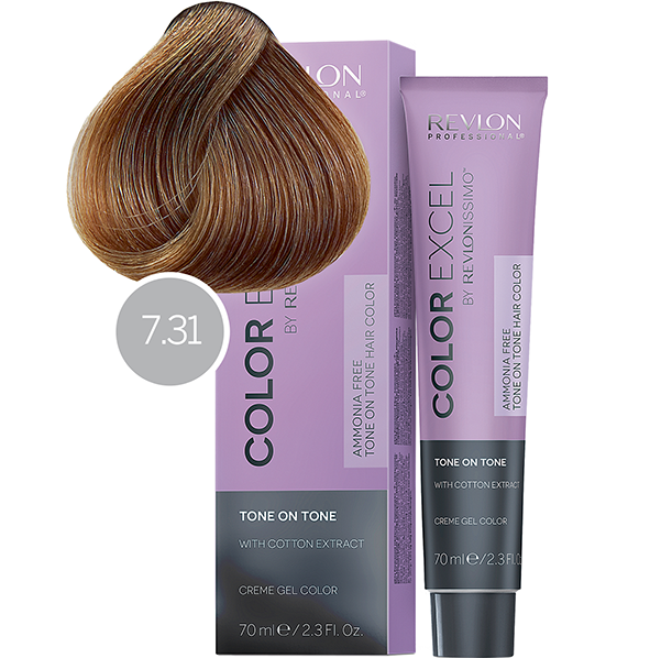 REVLON, Безаммиачная краска для волос Revlonissimo Color Excel 7.31, 70 мл.