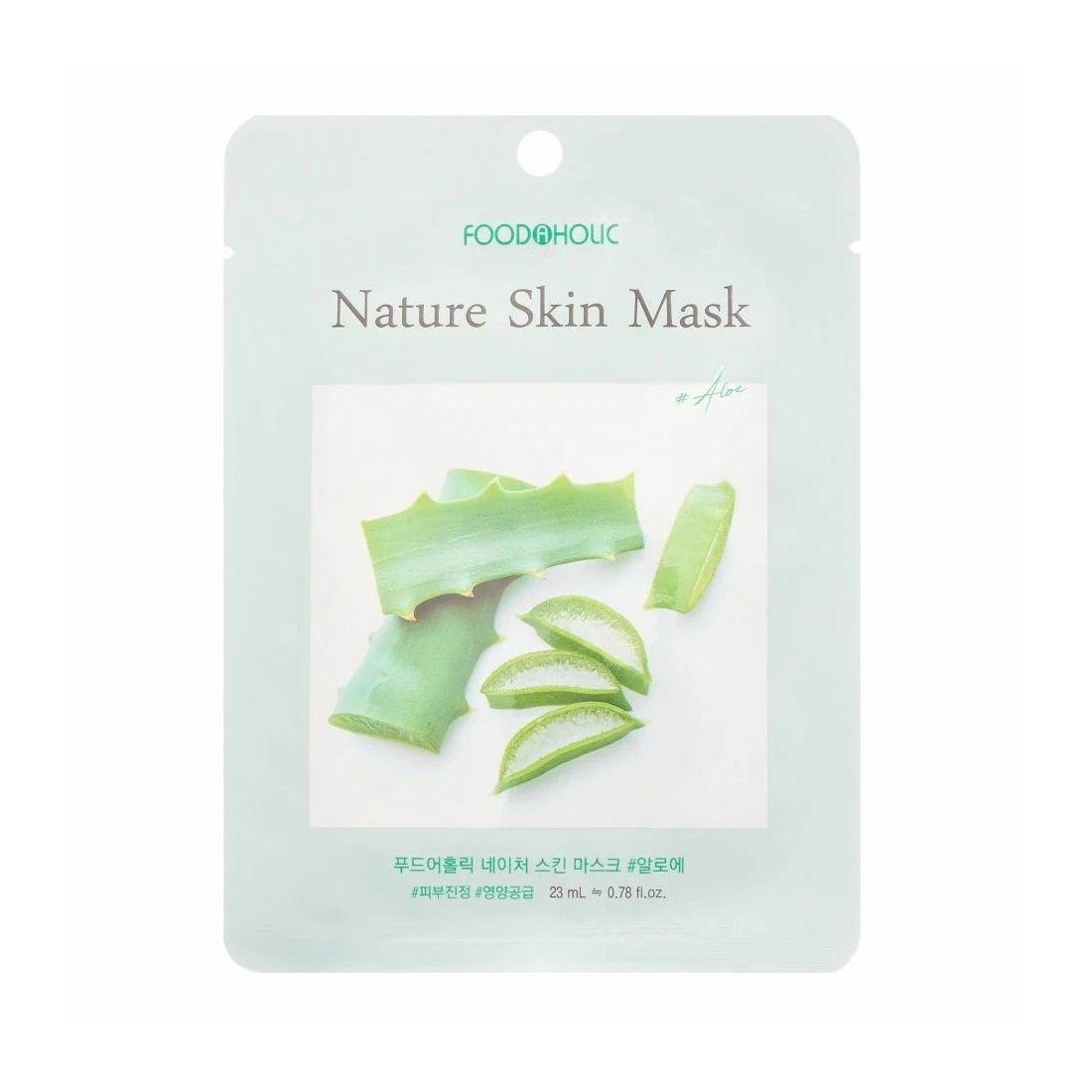 FOODAHOLIC, Тканевая маска для лица с экстрактом алоэ Nature Skin Mask, 25 гр.