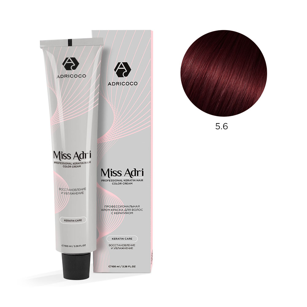 ADRICOCO, Крем-краска для волос Miss Adri 5.6, 100 мл.