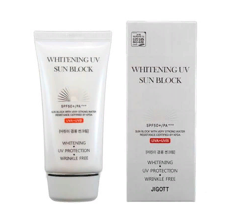 JIGOTT, Солнцезащитный крем Whitening Uv Sun Block Cream SPF50+ PA+++, 70 мл.