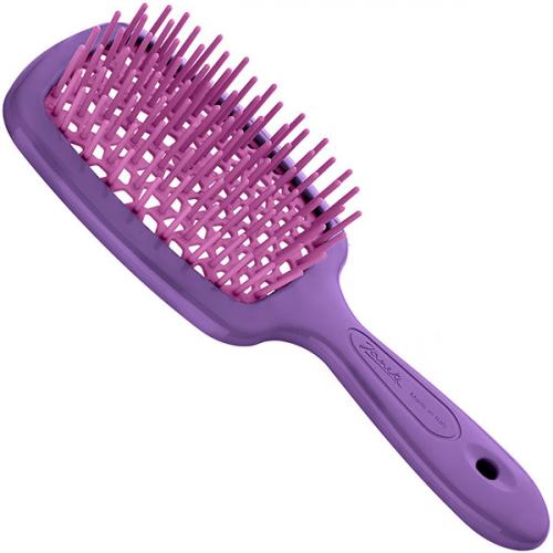 JANEKE, Щетка для волос Superbrush Small фиолетовая с фуксией.