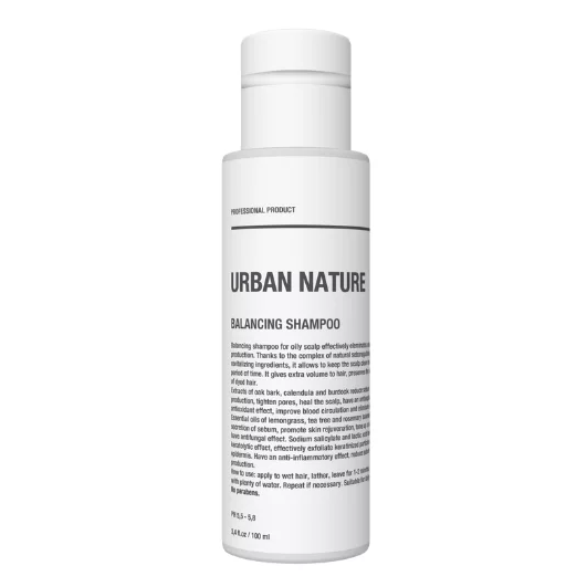 URBAN NATURE, Шампунь укрепляющий и стимулирующий рост волос, 100 мл.