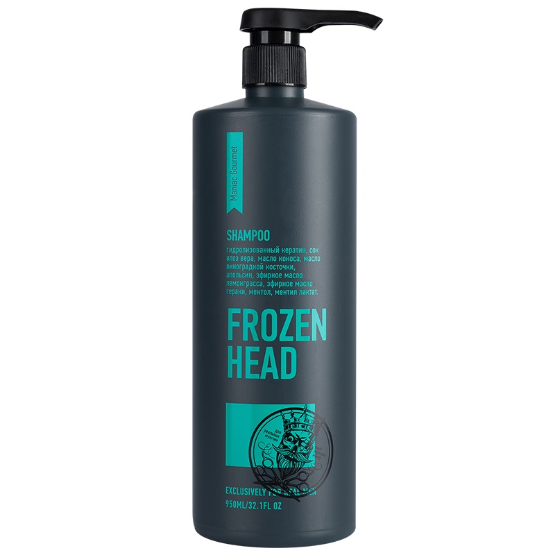 PROTOKERATIN, Крио-шампунь мужской для душа Frozenhead Shampoo, 950 мл.