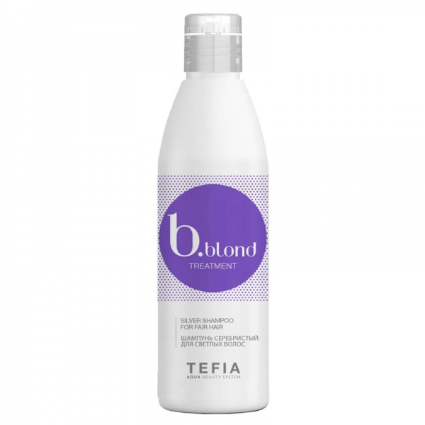 TEFIA, Шампунь серебристый для светлых волос Bblond Treatment, 250 мл.