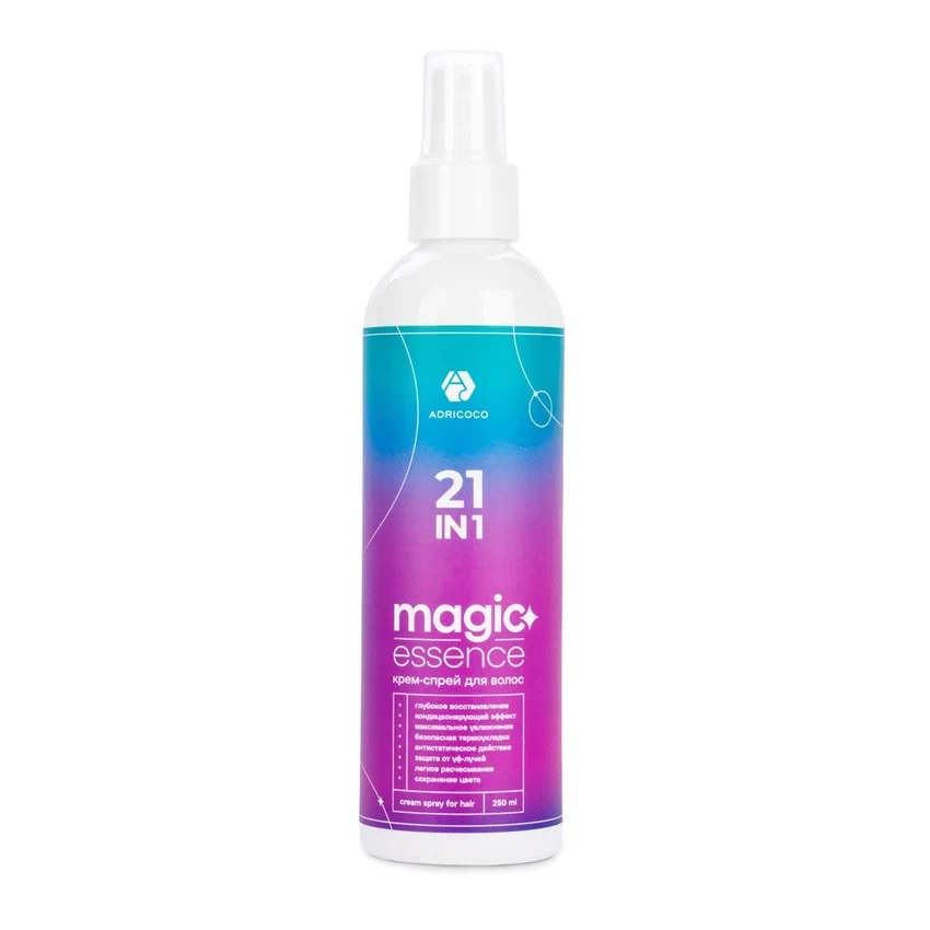 ADRICOCO, Многофункциональный крем-спрей для волос 21 в 1 Magic Essence, 250 мл.