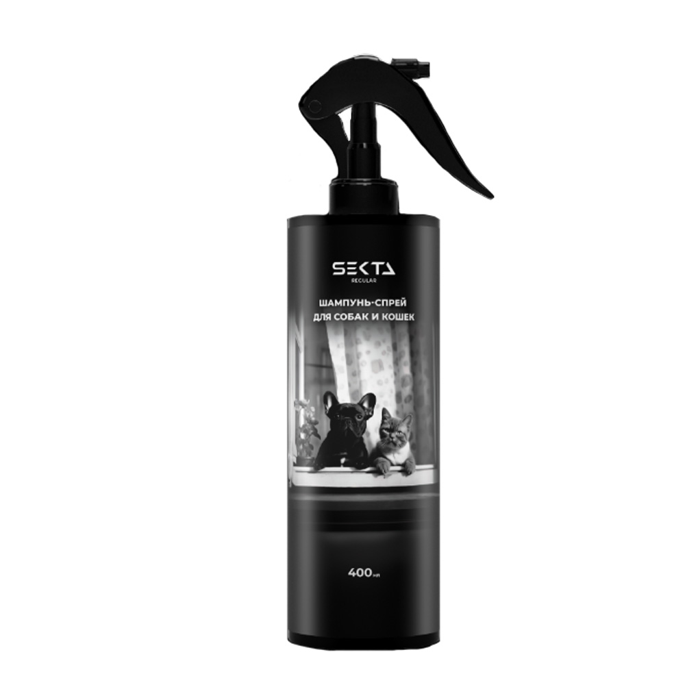 HAIR SEKTA, Спрей - шампунь для собак и кошек, 400 мл.