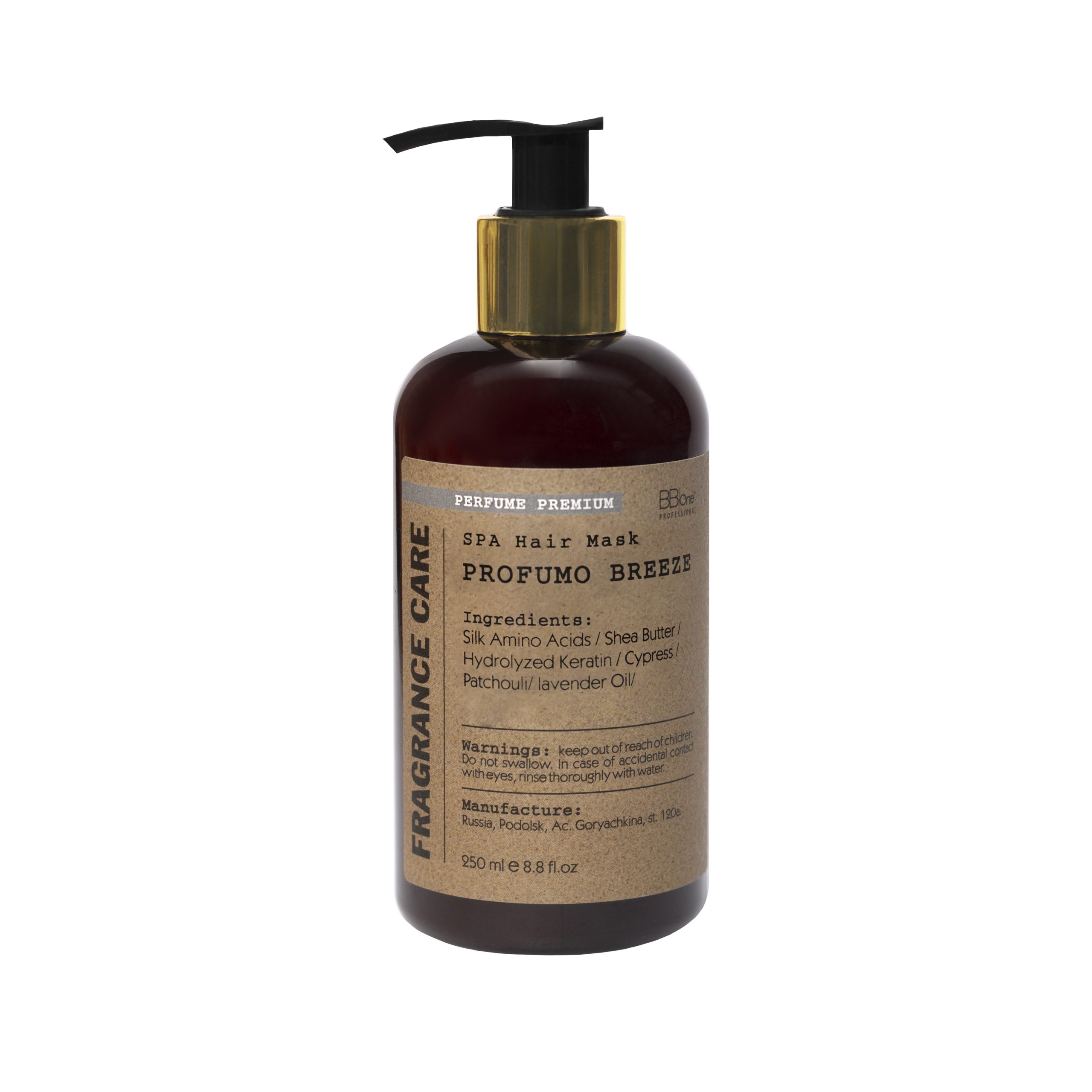 BB ONE, Парфюмированная маска для волос SPA Hair Mask Profumo Breeze Fragrance Care, 250 мл.