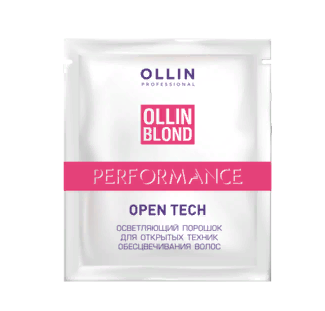 OLLIN, Осветляющий порошок для открытых техник обесцвечивания волос Blond Performance Open Tech, 30 г.