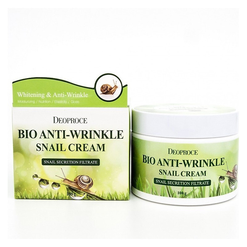 DEOPROCE, Биокрем против морщин с экстрактом улитки Bio Anti-Wrinkle Snail Cream, 100 мл.