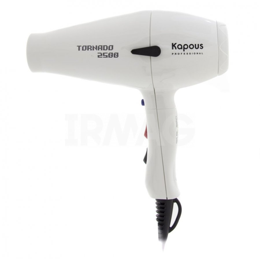 KAPOUS, Профессиональный фен для волос Tornado 2500 White.