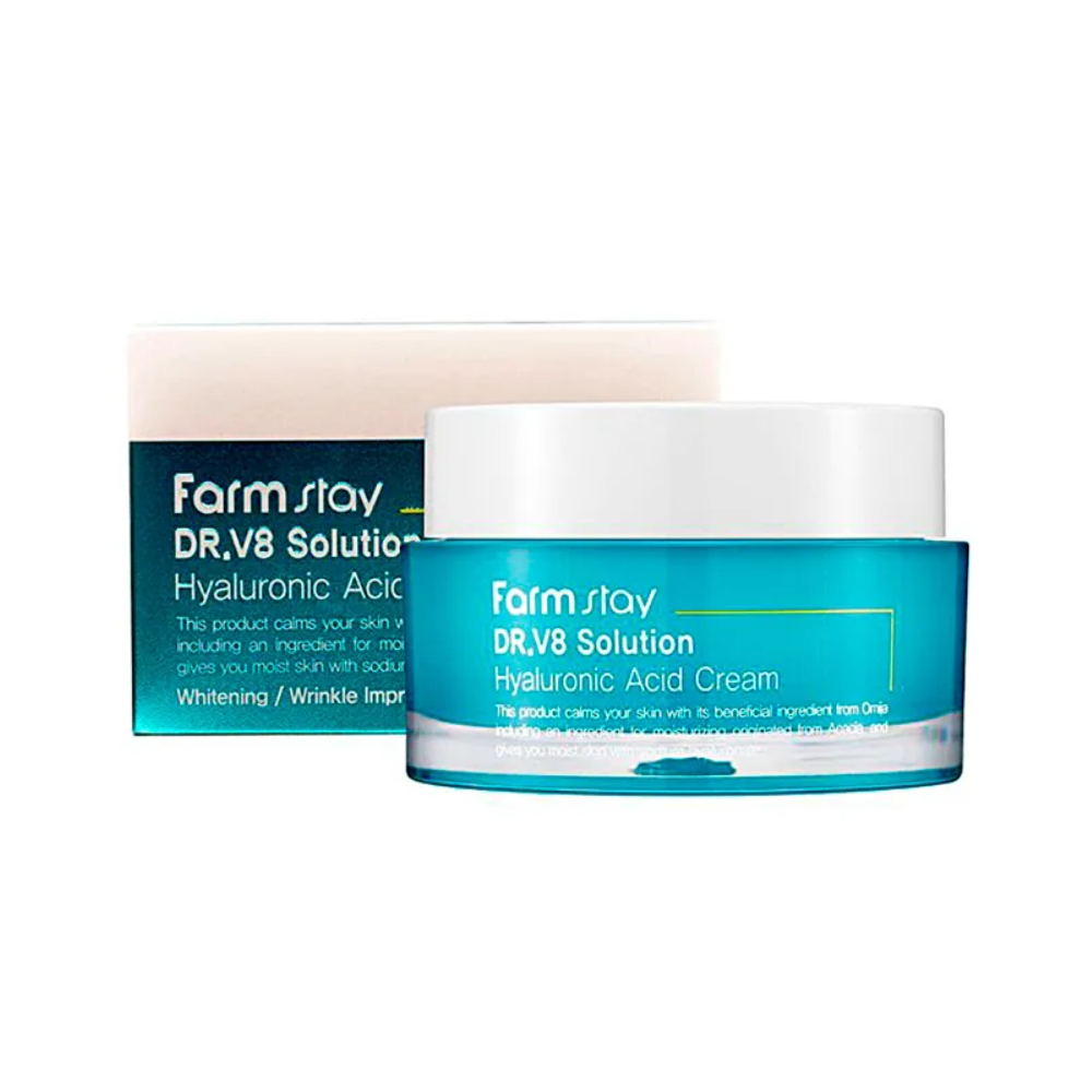 FARMSTAY, Крем для лица с гиалуроновой кислотой Dr.V8 Solution Hyaluronic Acid Cream, 50 мл.