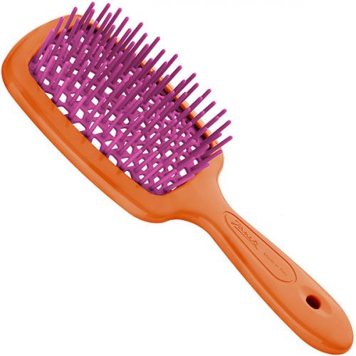 JANEKE, Щетка для волос Superbrush Small оранжевая с фуксией.