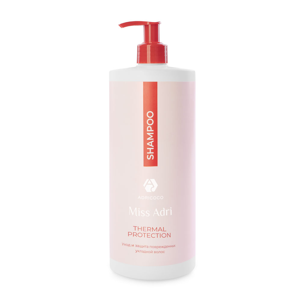 ADRICOCO, Термозащитный шампунь для волос Thermal Protection, 1000 мл.