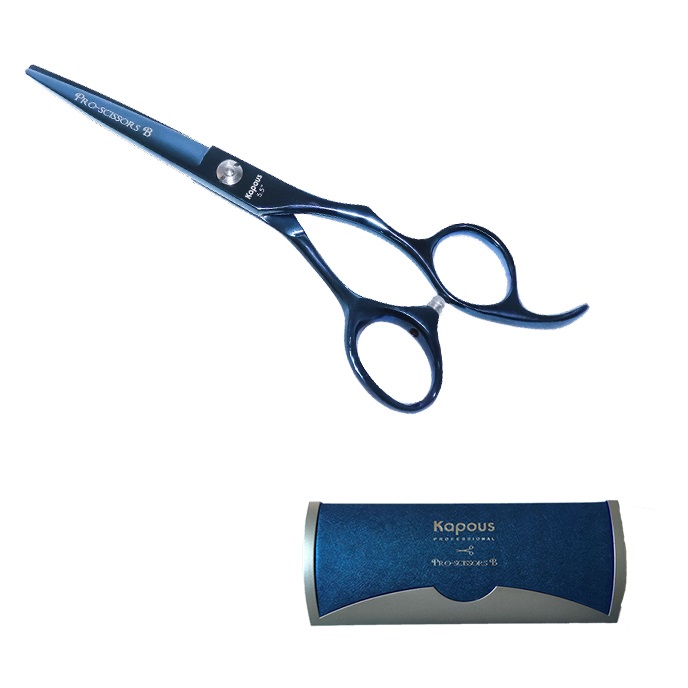 KAPOUS, Ножницы прямые в голубом футляре Pro-scissors B 5.5, 1 шт.