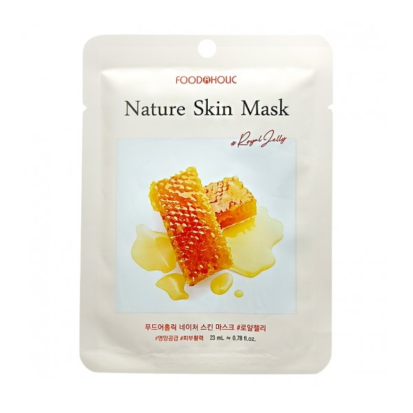 FOODAHOLIC, Тканевая маска для лица с экстрактом маточного молочка Nature Skin Mask, 25 гр.
