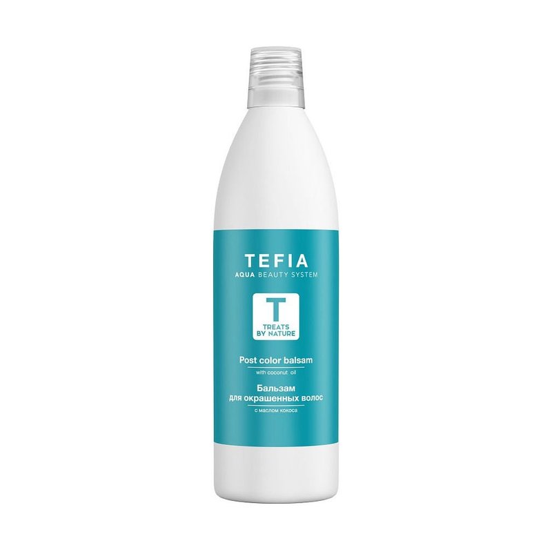 TEFIA, Бальзам для окрашенных волос с маслом кокоса Treats By Nature, 1000 мл.