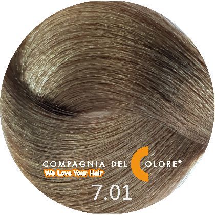 Стойкая низкоаммиачная краска для волос 7/01, 100 мл.