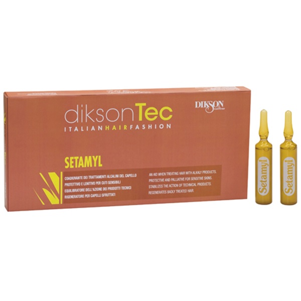 DIKSON, Ампульное средство при любой щелочной обработке волос Setamyl, 12*12 мл.