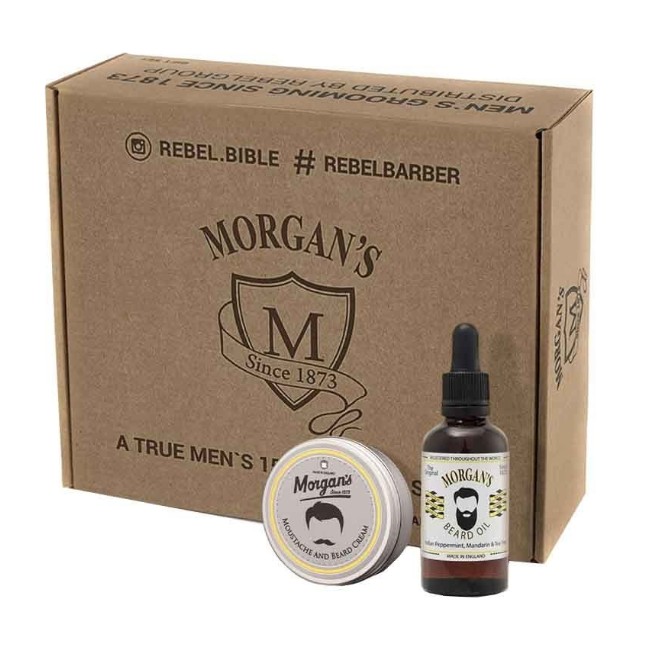 MORGAN`S, Подарочный набор масло для бороды + крем для бороды и усов, 1 шт.