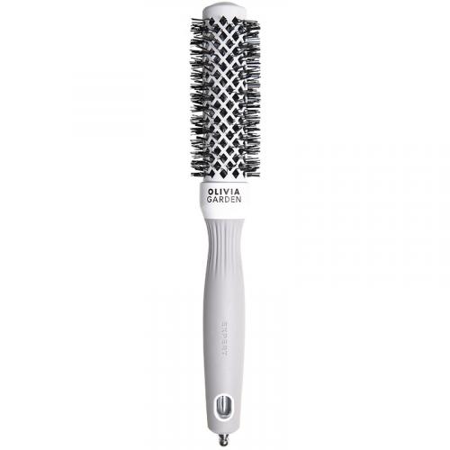 OLIVIA GARDEN, Термобрашинг для волос Expert Blowout Shine White & Grey 25 мм.