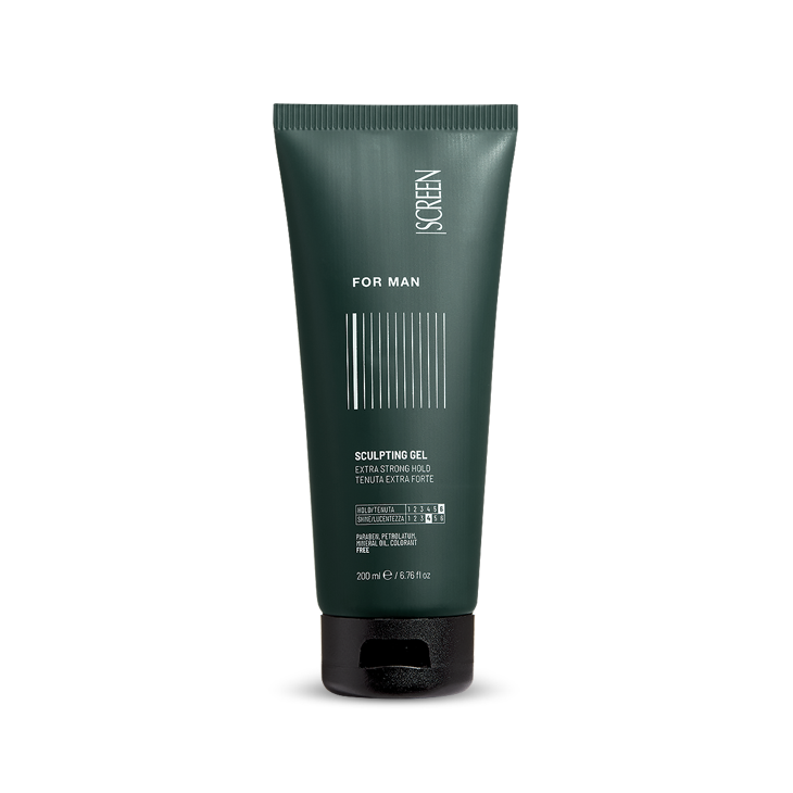 SCREEN, Скульптурирующий гель для волос экстрасильной фиксации Sculpting Gel For Man, 200 мл.