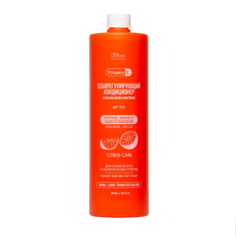 BB ONE, Себорегулирующий кондиционер Sebum Balancing Conditioner Citrus, 1000 мл.