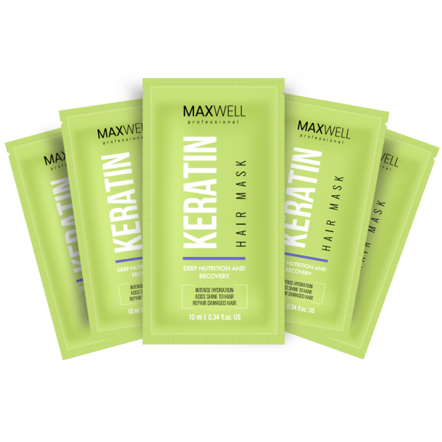 MAXWELL, Маска питательная для волос Keratin Mask, 100*10 мл.