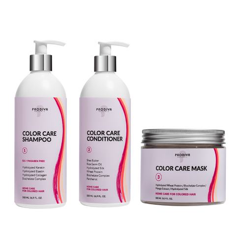 PRODIVA, Набор для ухода за окрашенными волосами Color Care, 3*500 мл.